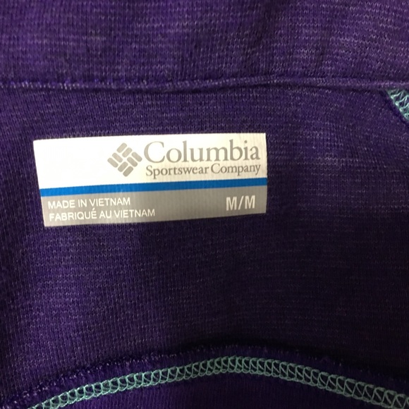 Columbia Purple Teal Trim Lightweight Zip Jacket M - Picture 7 of 8